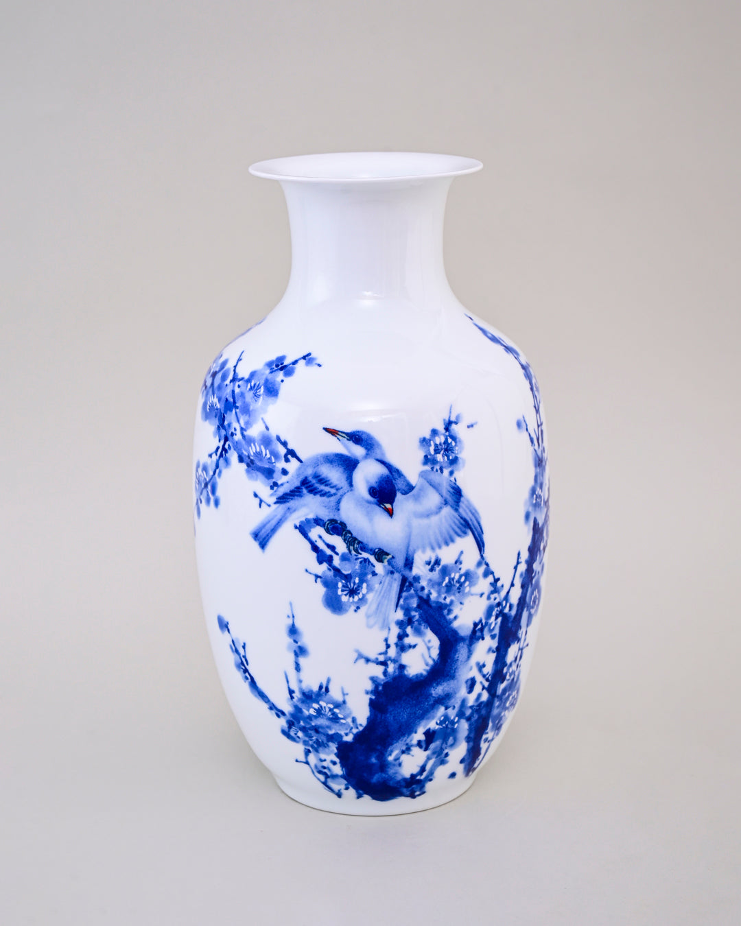 Blue Harmony Bird Bone China Vase