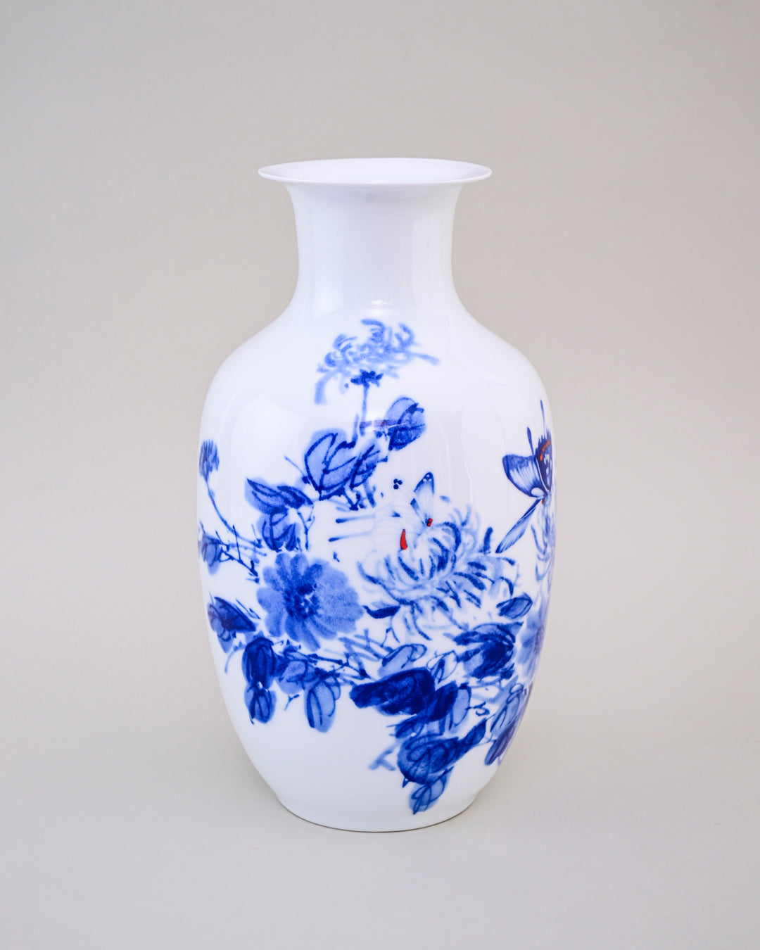 Blue Blossom Bone China Vase