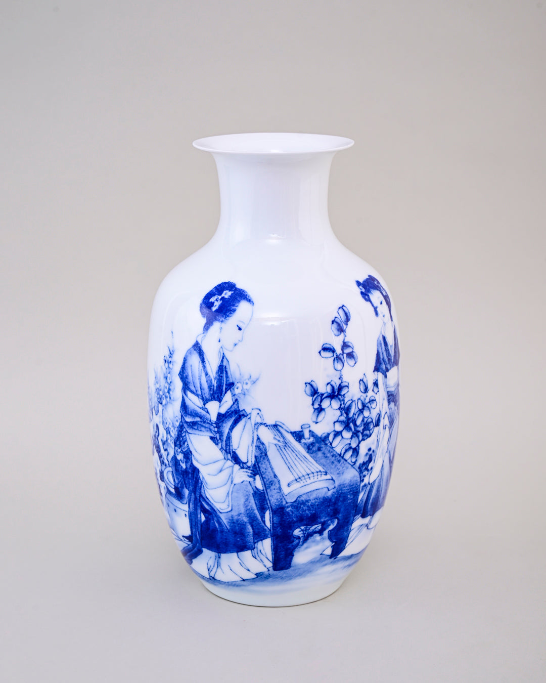 Imperial Blue & White Handcrafted Bone China Vase