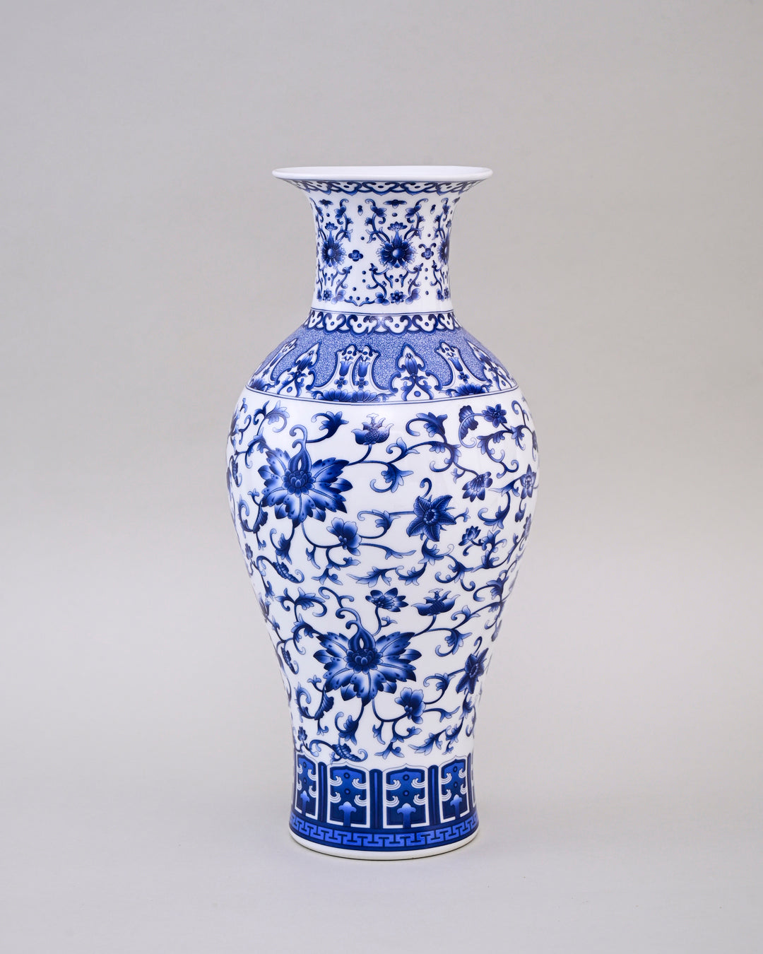 Ming Blossom Blue & White Bone China Vase