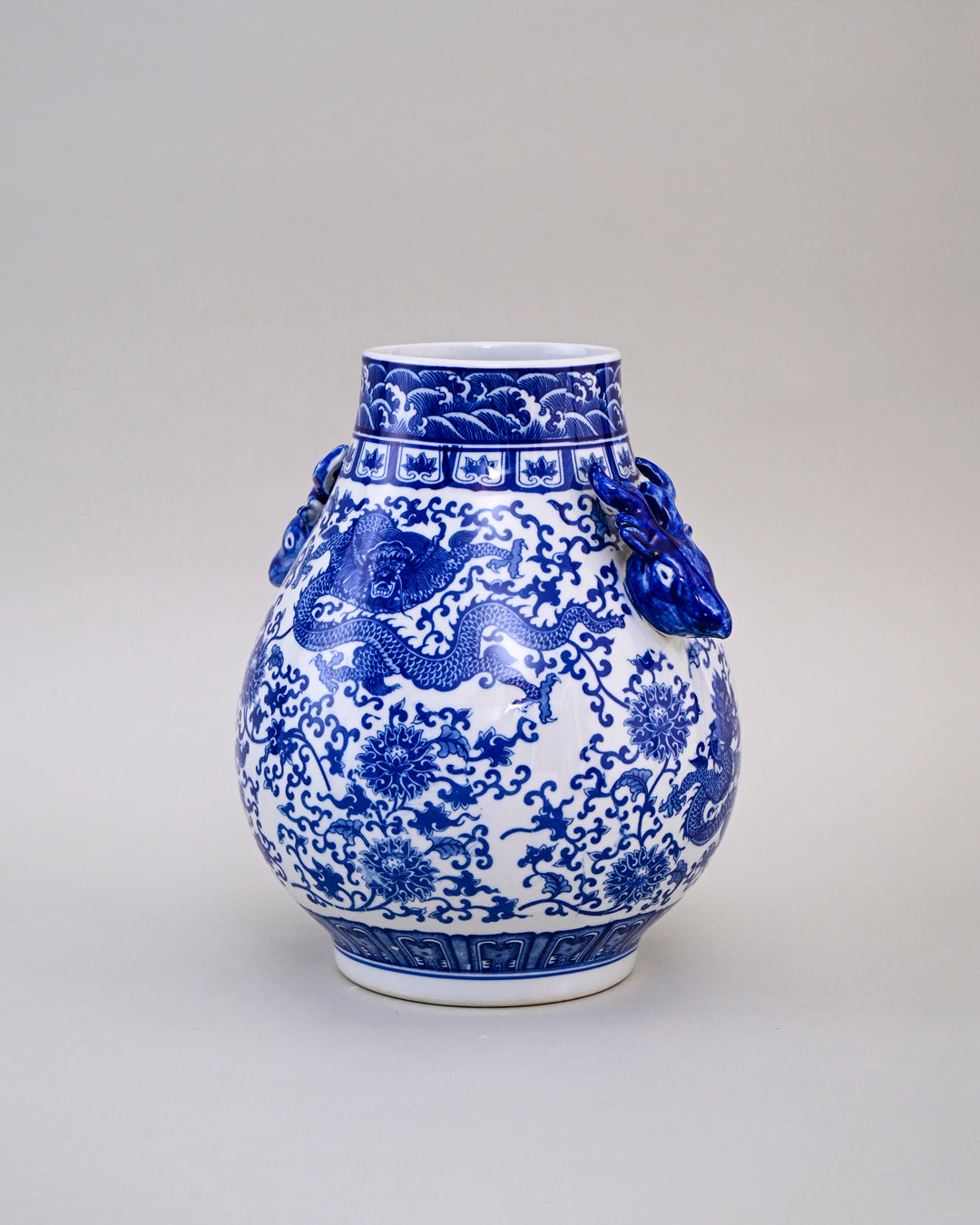 Blue & White  Dragon Flower Vase