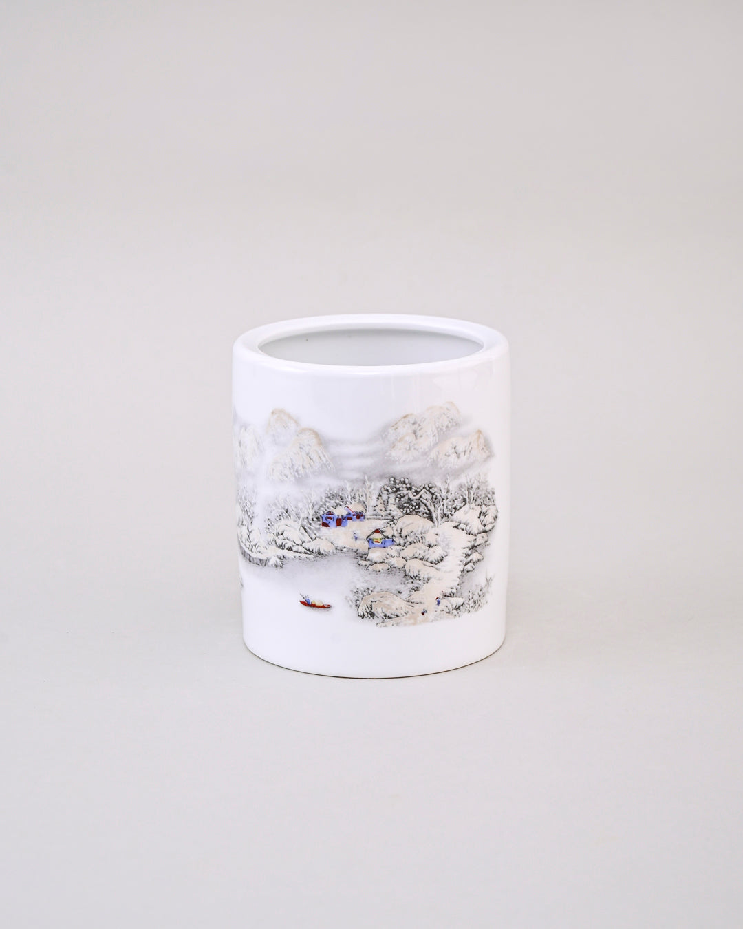 Winter Serenity Ceramic Planter