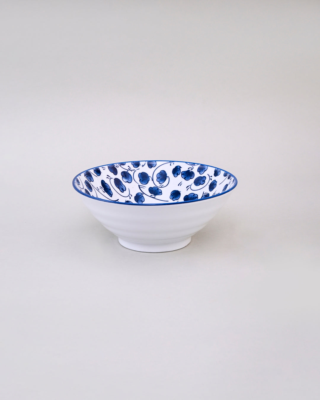 Indigo Blossom Serving Bowl