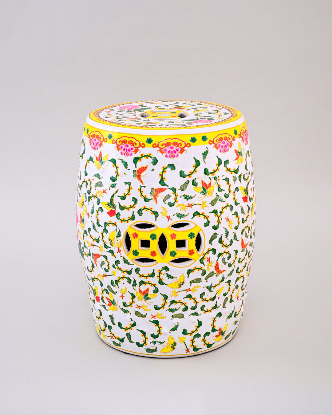 Floral Harmony Garden Stool