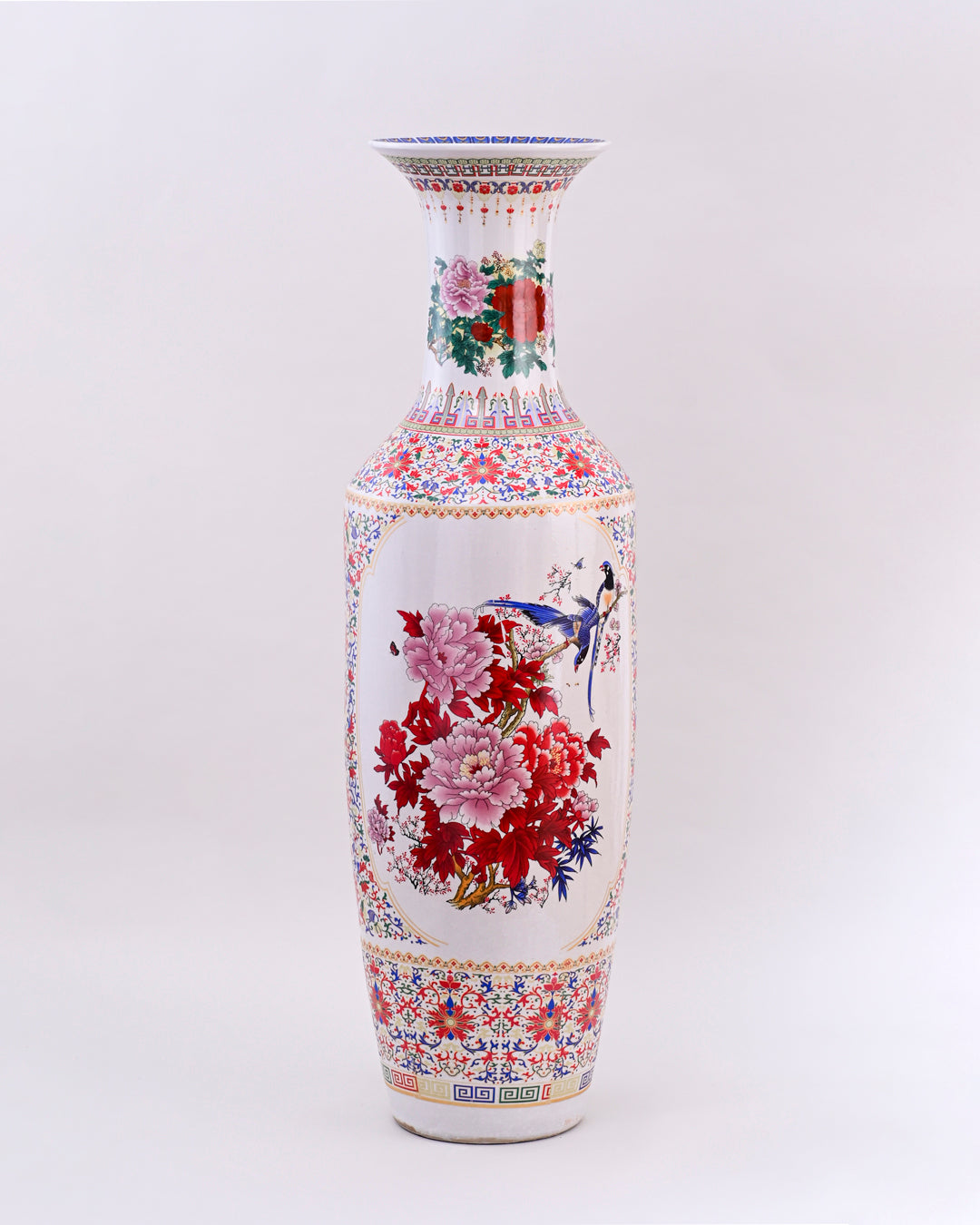 Imperial Harmony Hand-Painted Floor Vase - 125 cm