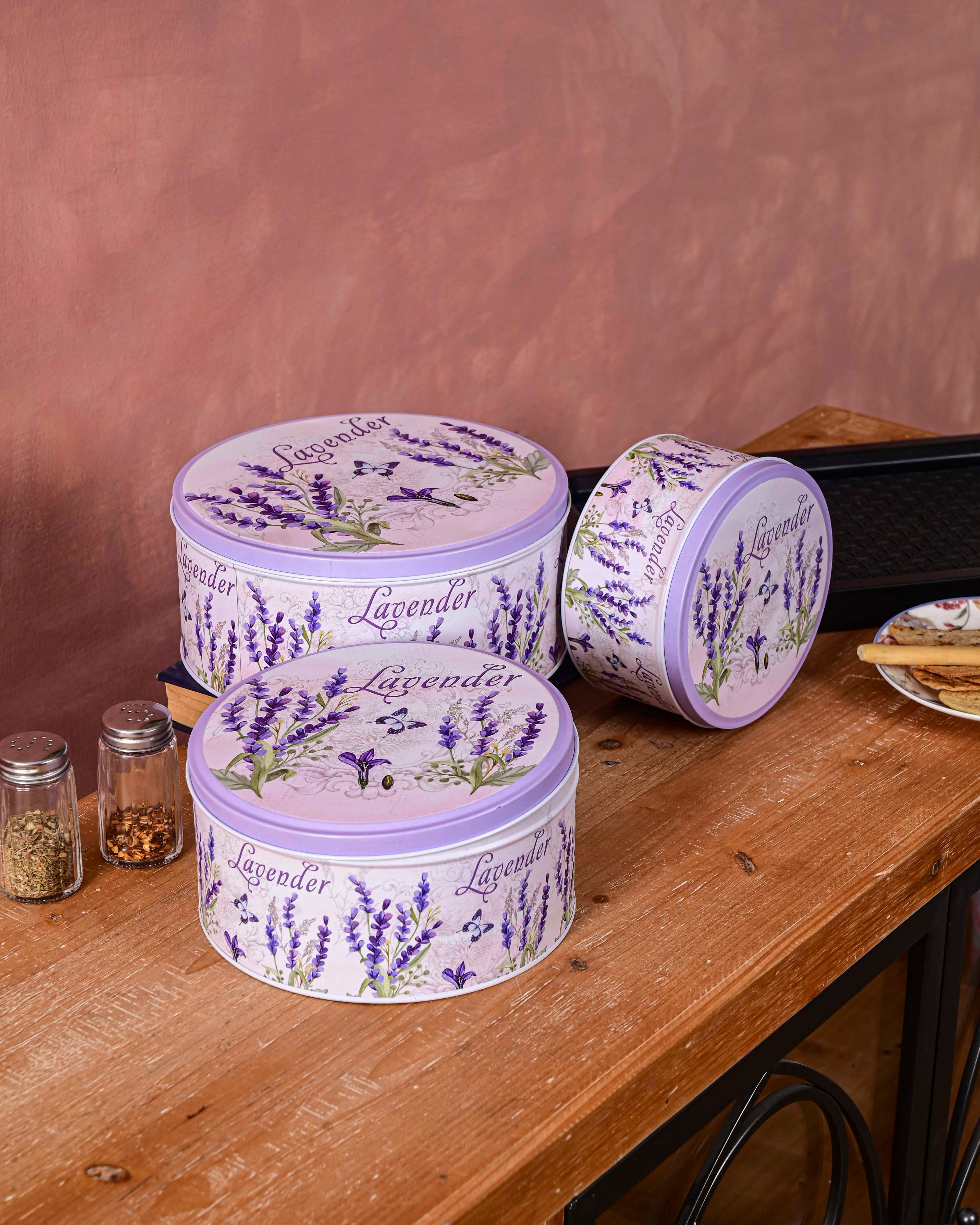Provence Lavender Storage Canister - Set Of 3