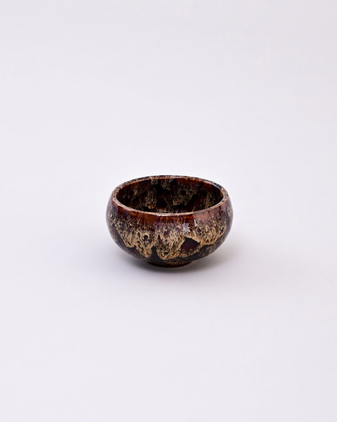 Golden Earth Drip Ceramic Dip Bowl