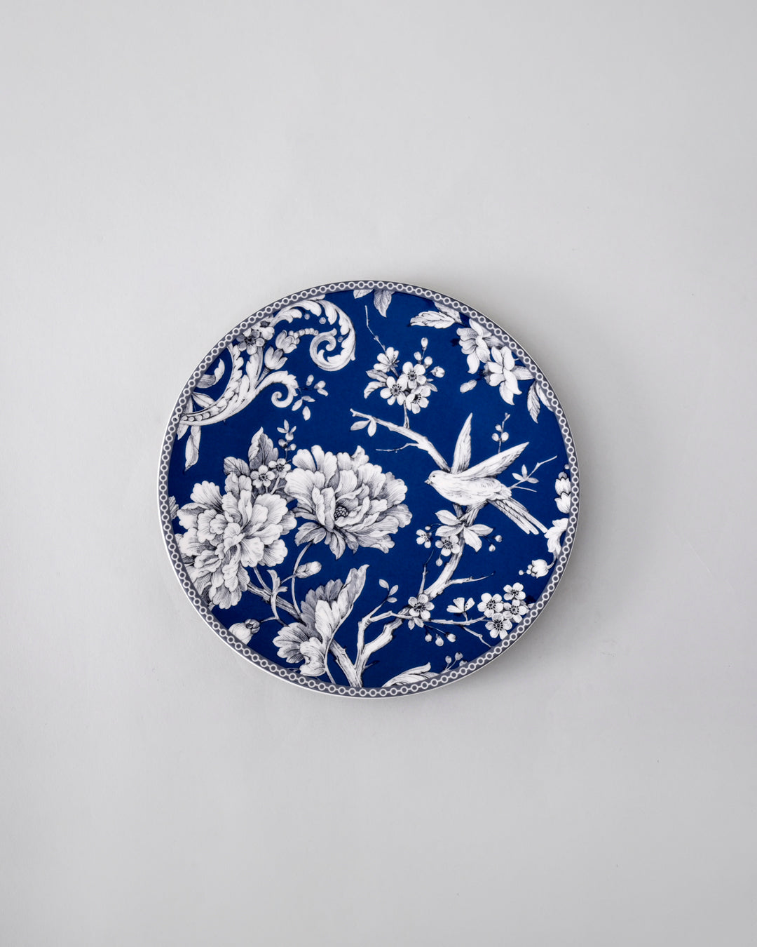 Royal Blue Floral Quater Plate