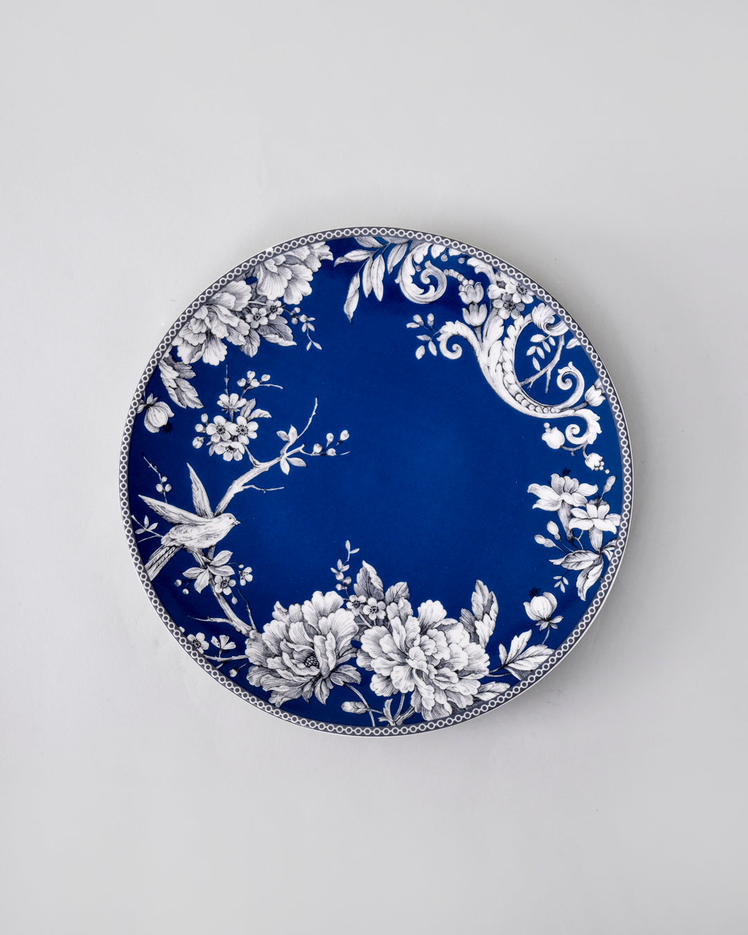 Royal Blue Floral Dinner Plate