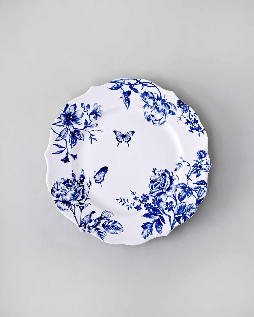 Blue & White Floral Elegance Dinner Plate
