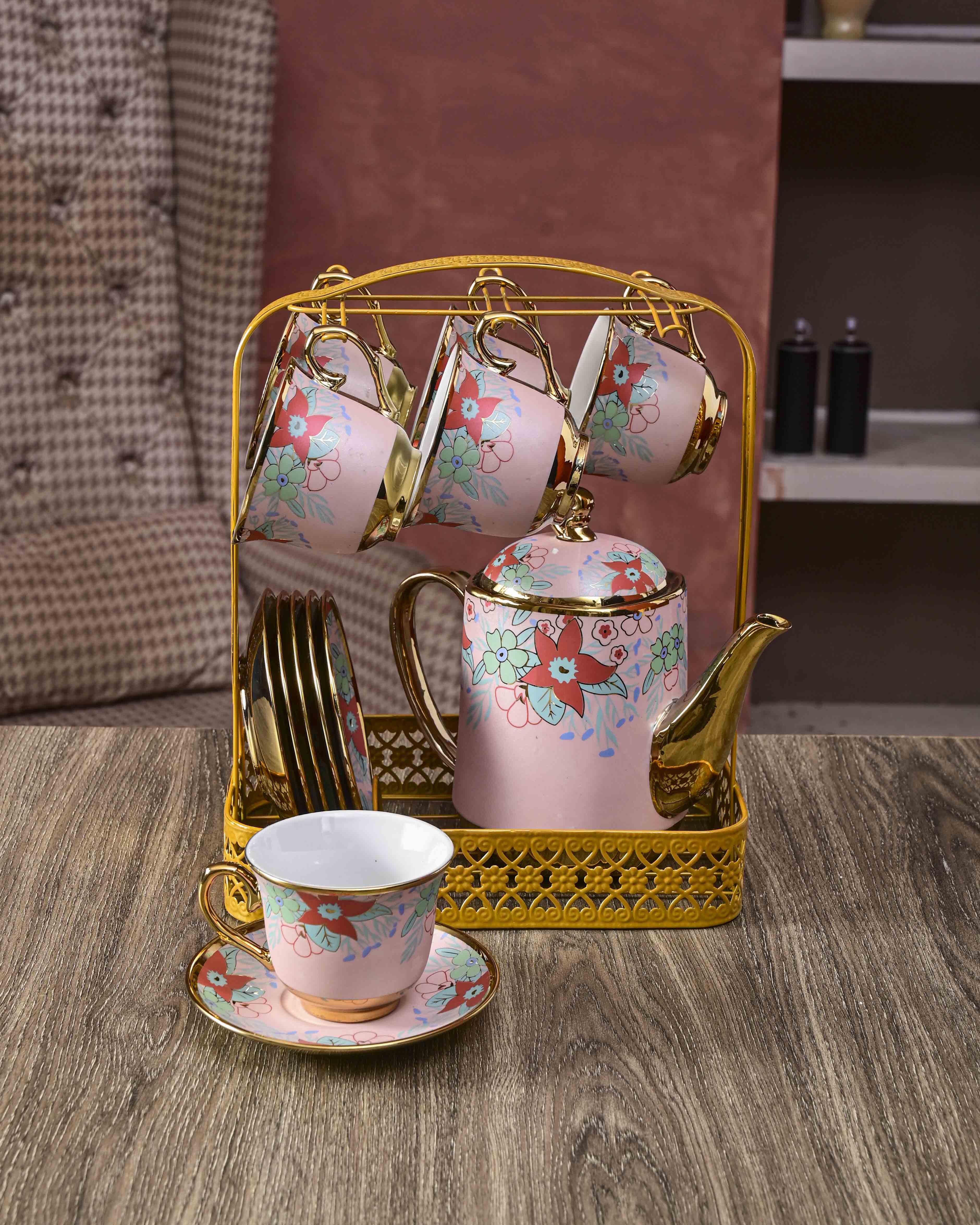 Dahlia - 14-Piece Tea Set with Stand