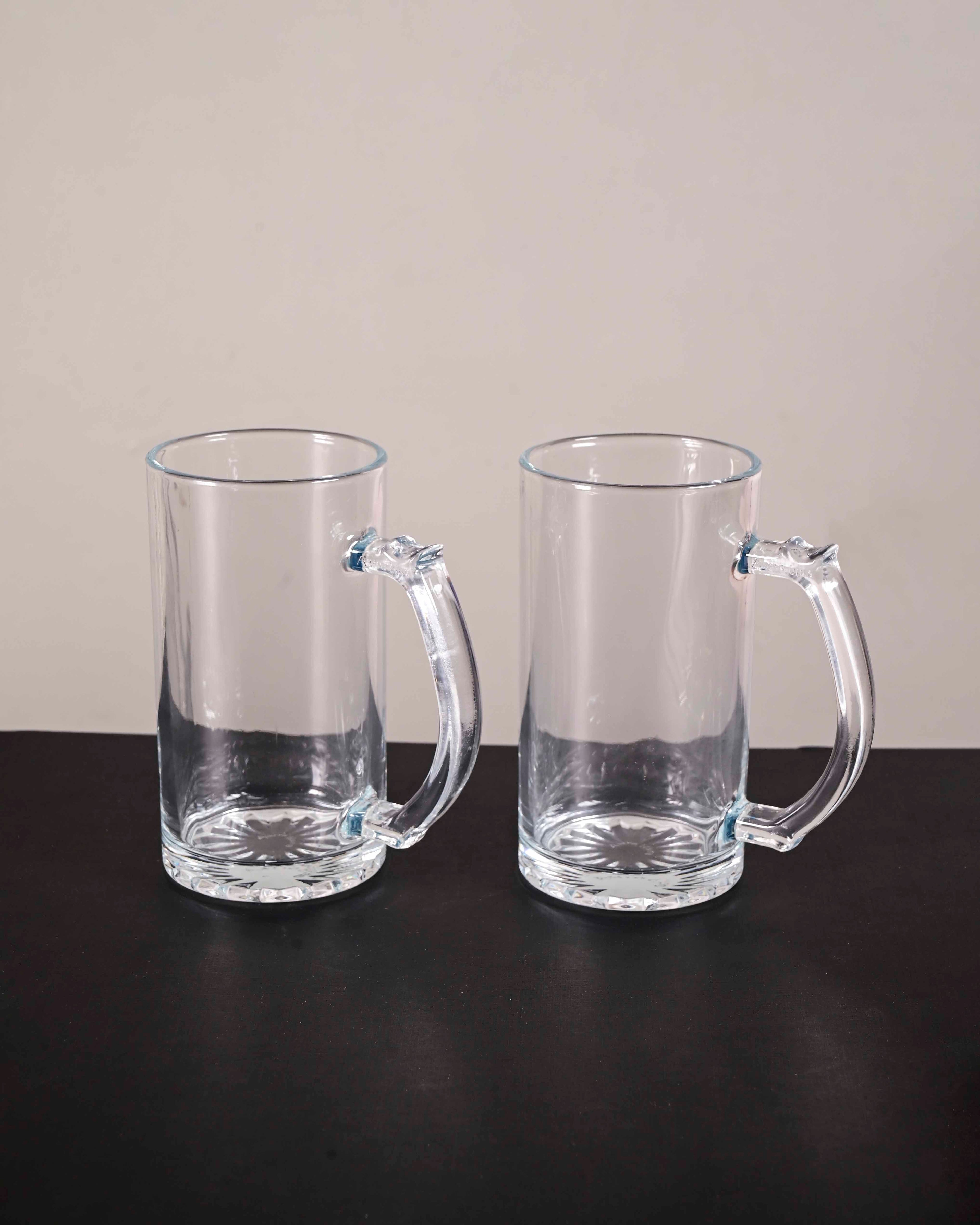 Frothy Fiesta Beer Mug Clear - Set of 2