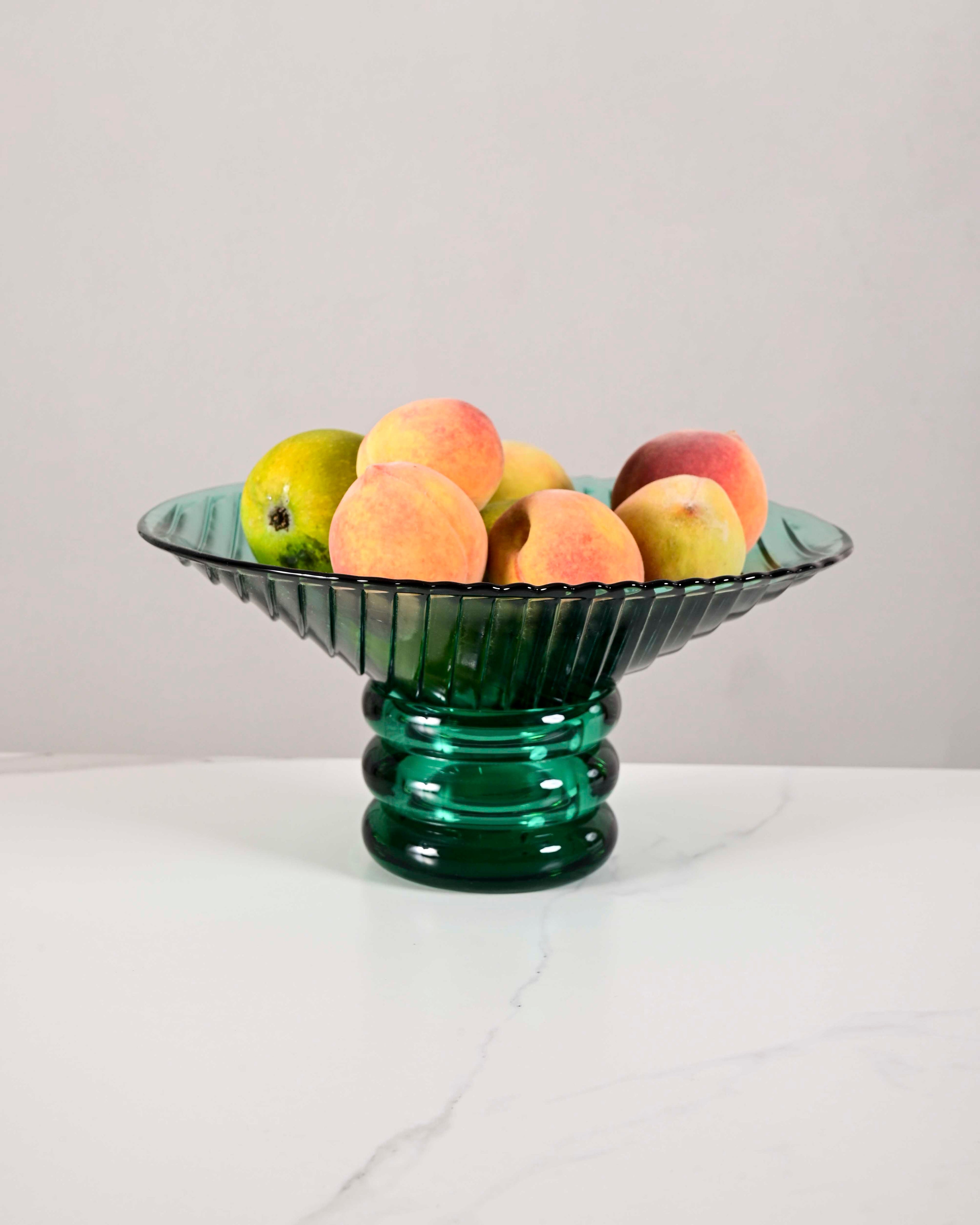 Mariel Footed Bowl - Emerald Green
