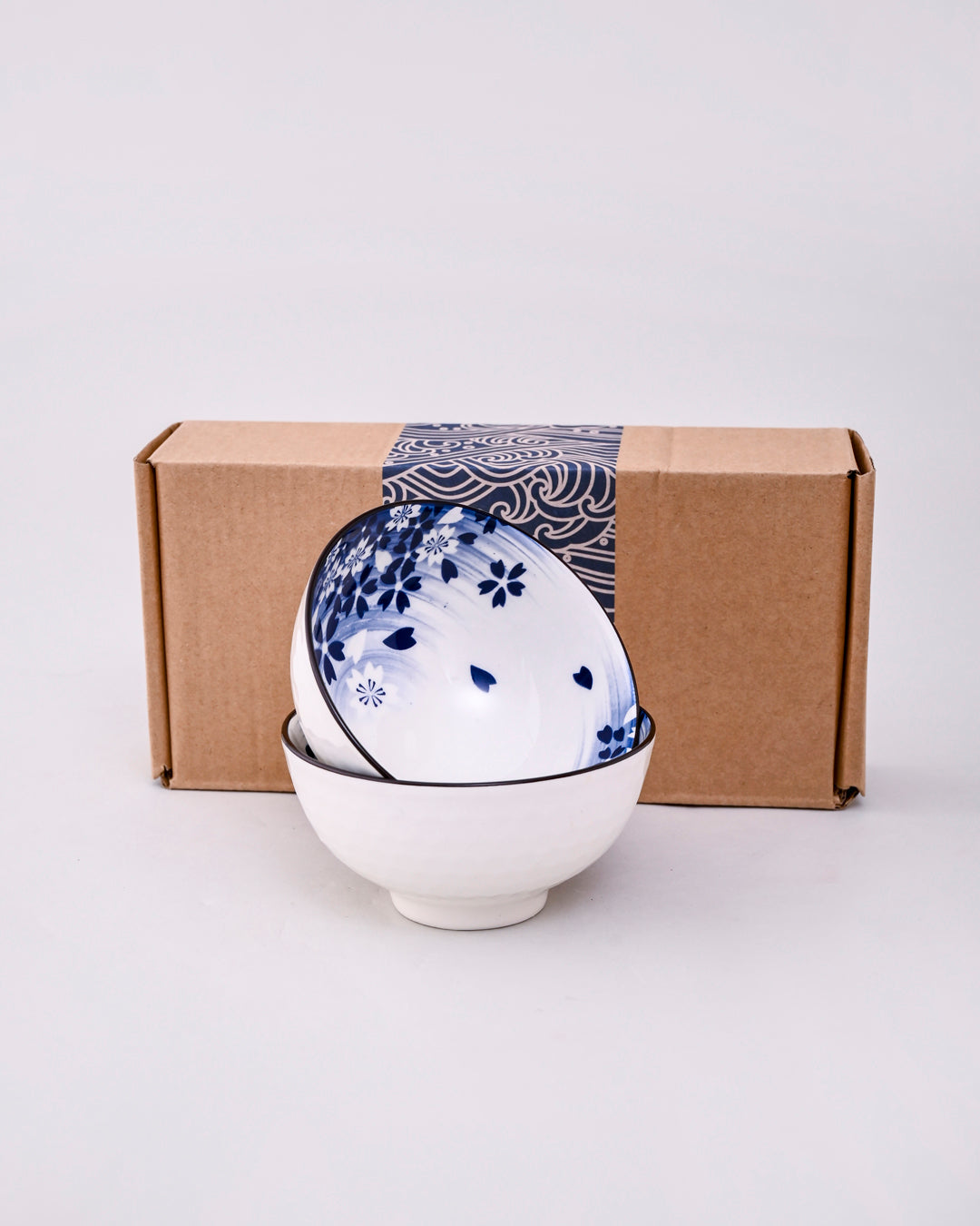 Classic Blue Petals Katori - Set Of 2