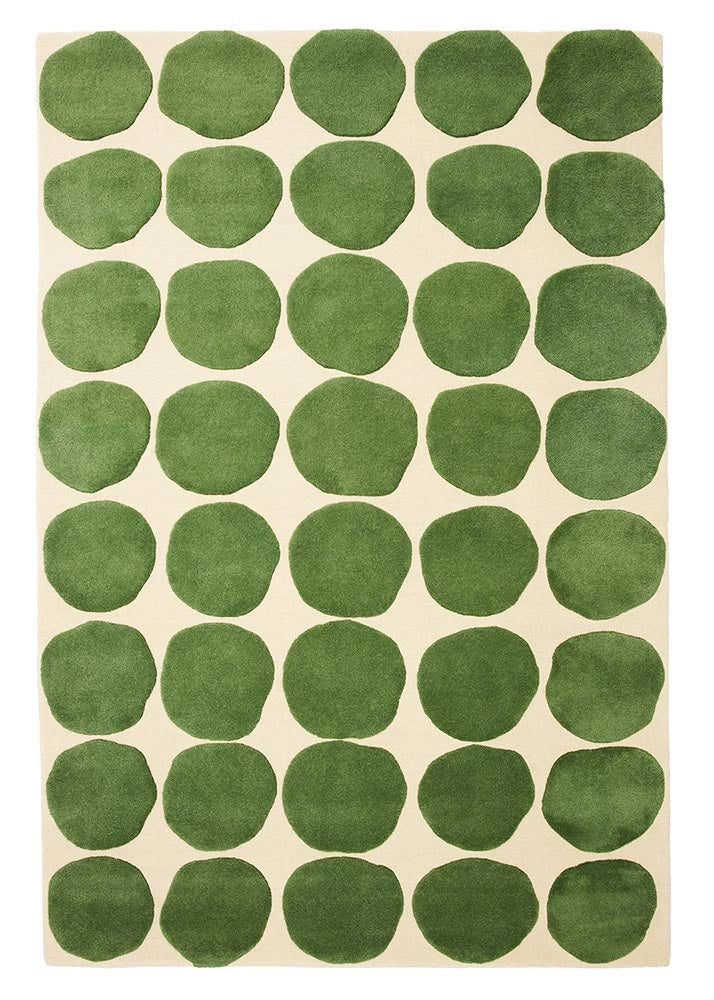 Green plus woolen Hand Tufted handmade Carpet