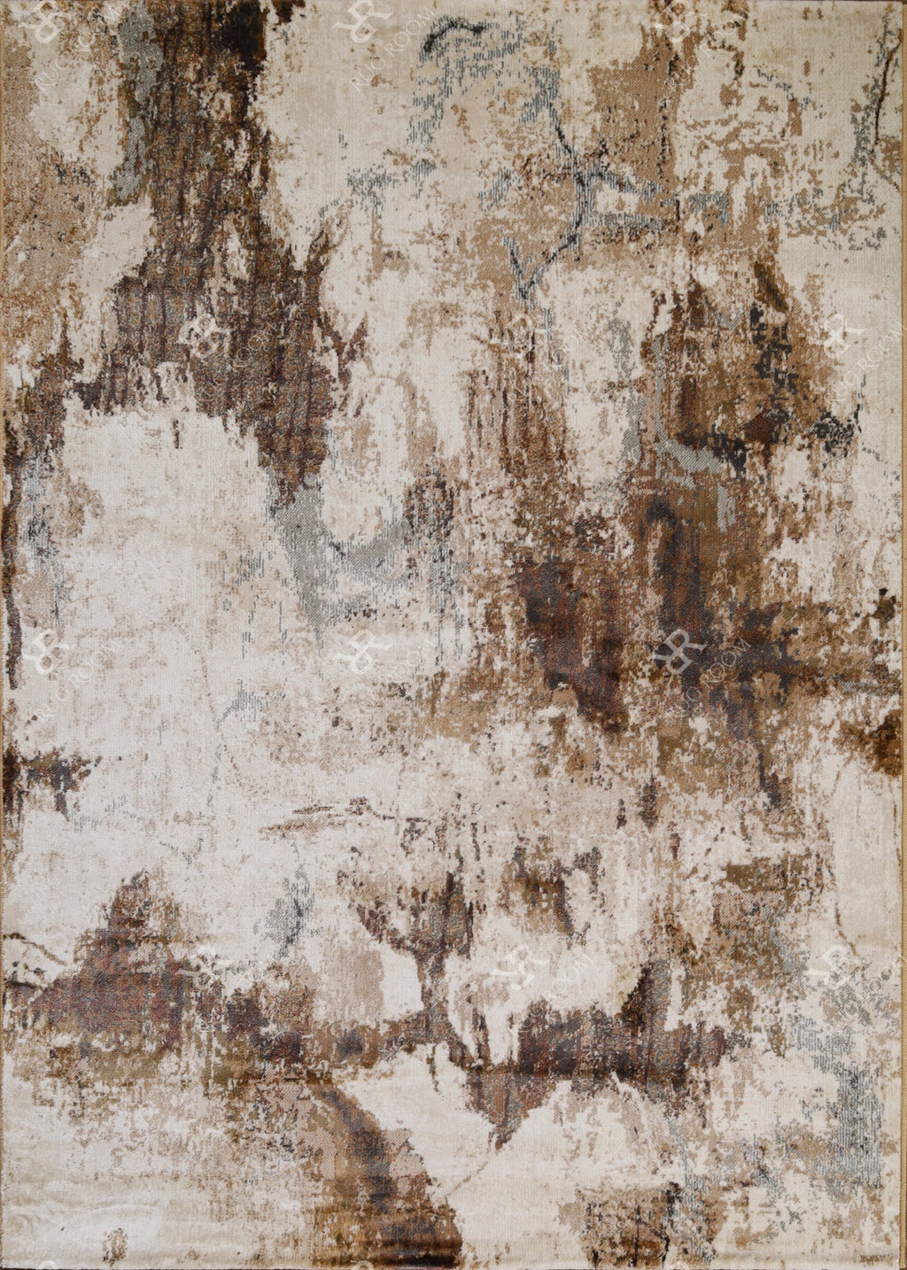 Brown Beige Dual box Shaggy Carpet