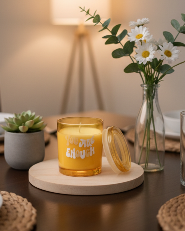 You Are Enough Aroma Candle - Yellow