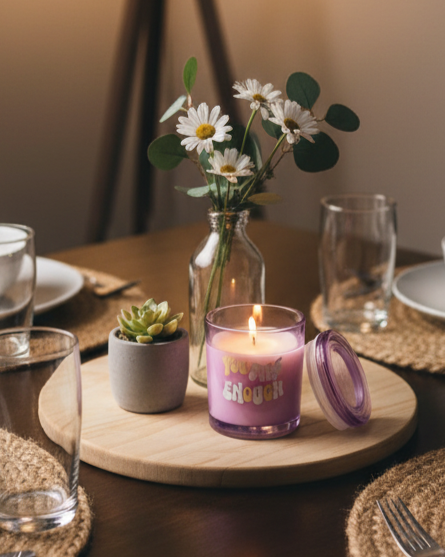 You Are Enough Aroma Candle - Purple