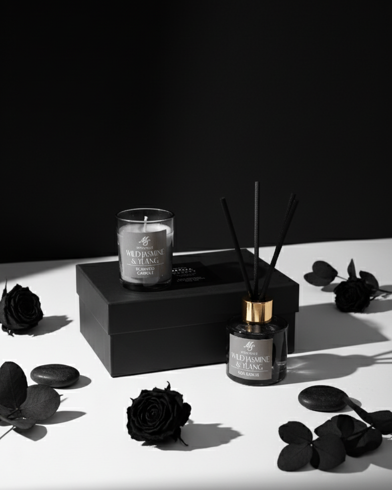 Wild Jasmine & Ylang Aroma Candle & Reed Diffuser Set