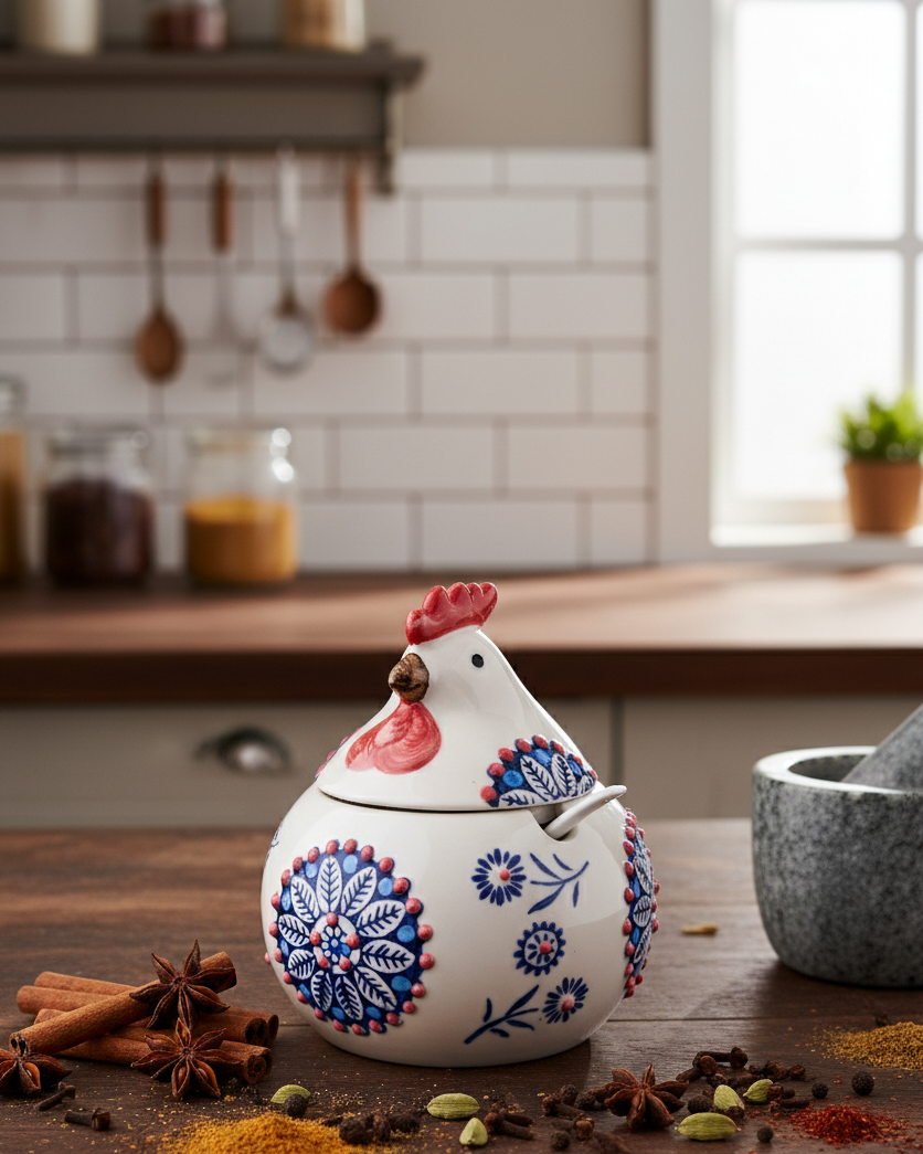 Farmhouse Rooster Condiment Server - Small