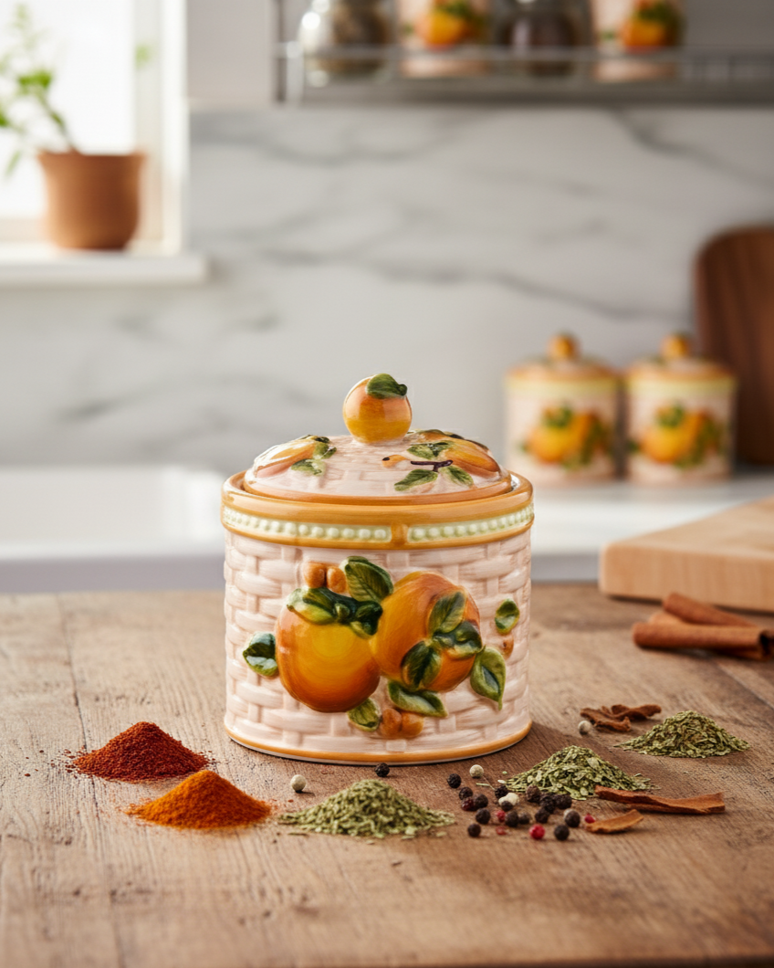 Golden Citrus Kitchen Canister