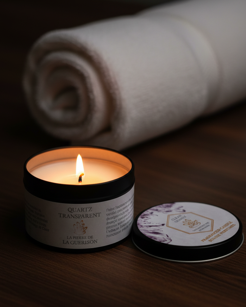 Clear Quartz - The Stone Of Healing Aroma Candle