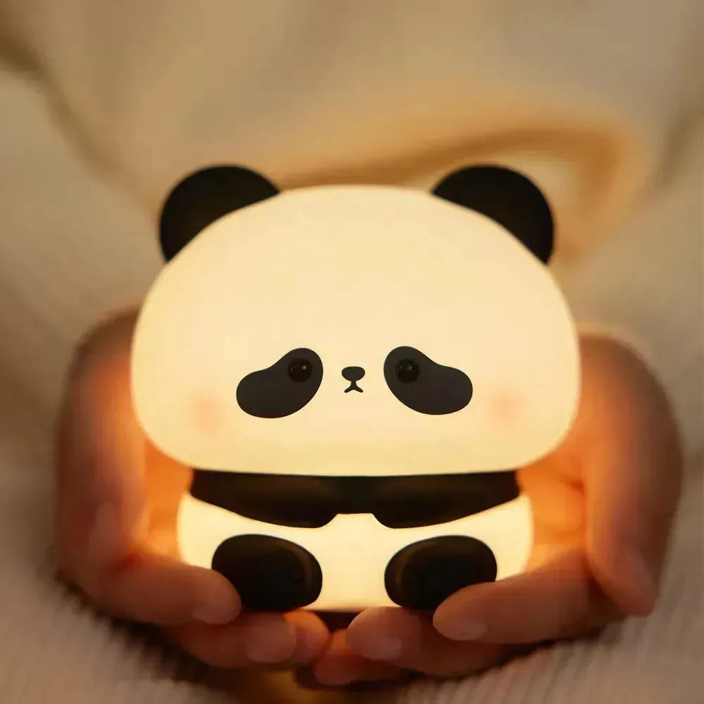 Bunbun: Adorable Color-Changing Silicone Night Panda Lamp ‚Äö√Ñ√¨ Soft Touch LED Light with Rechargeable Battery & Cozy Glow
