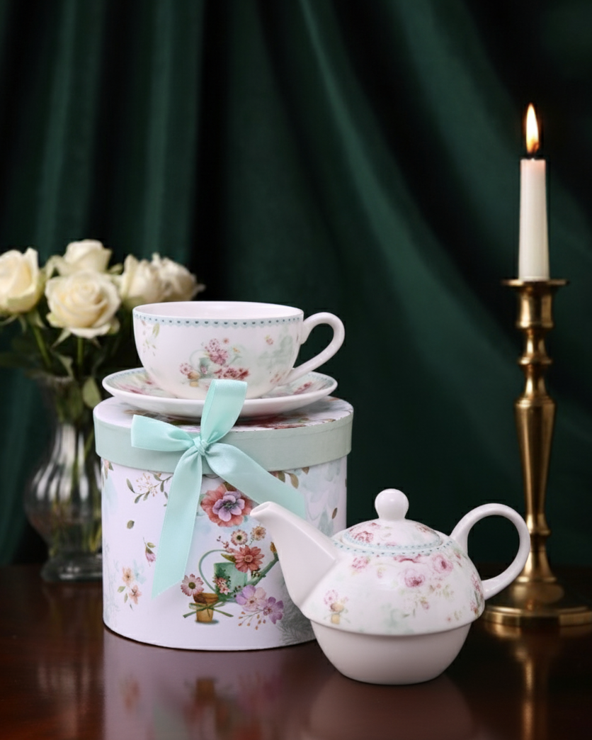Ros‚àö¬© Garden Tea for Two Set - White