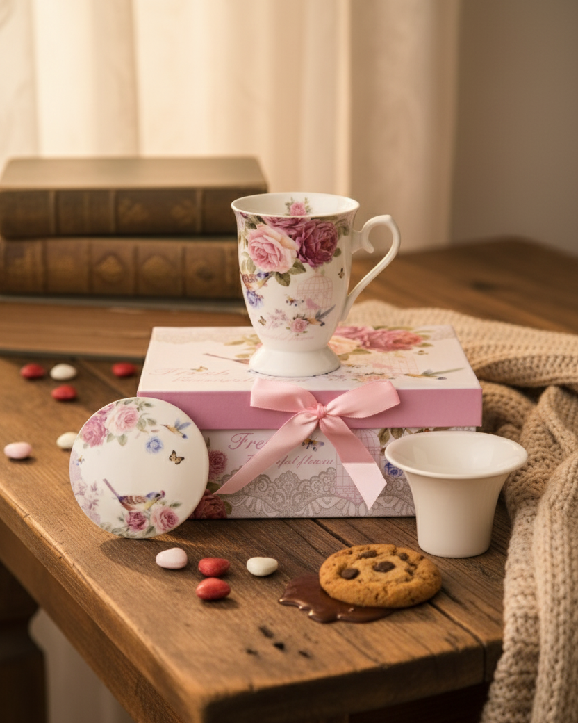 Rose Garden Songbird Infuser Mug