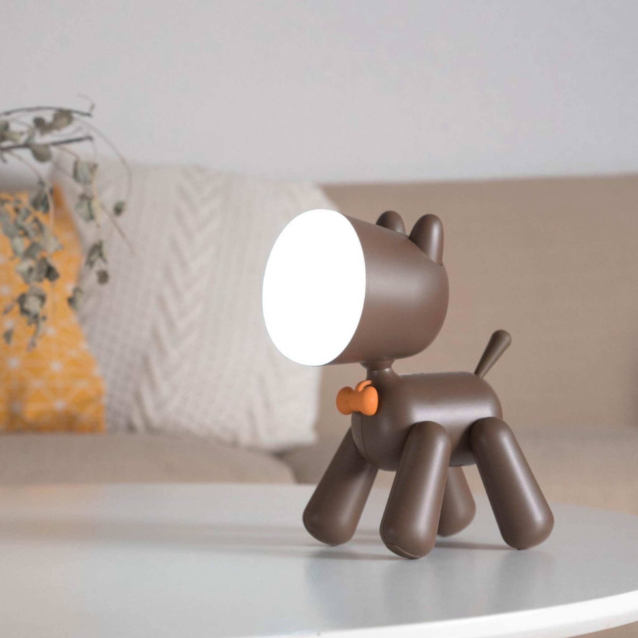TailWag: Adorable Puppy Table Lamp with USB Rechargeable LED & Foldable Design for Kids' Room & Nursery D‚àö¬©cor