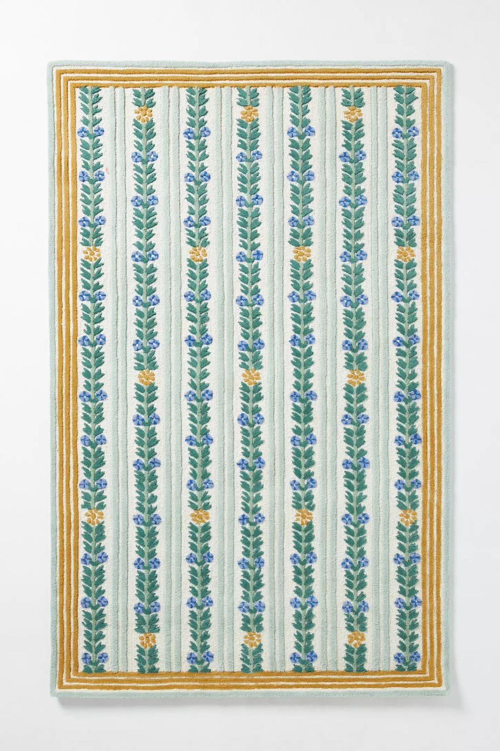 3D Box Green Hand Tufted Carpet