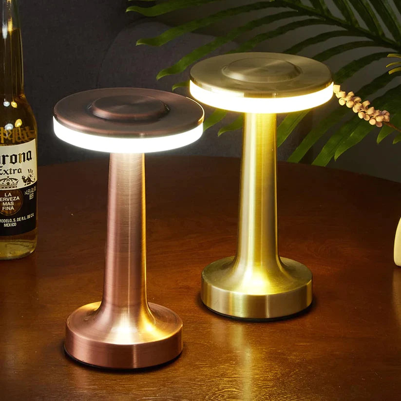 GleamBeam: Rechargeable Retro Bar Light with Touch Control, 3-Color Modes & Dimmable LED for Bedroom, Caf‚àö¬© & Party D‚àö¬©cor