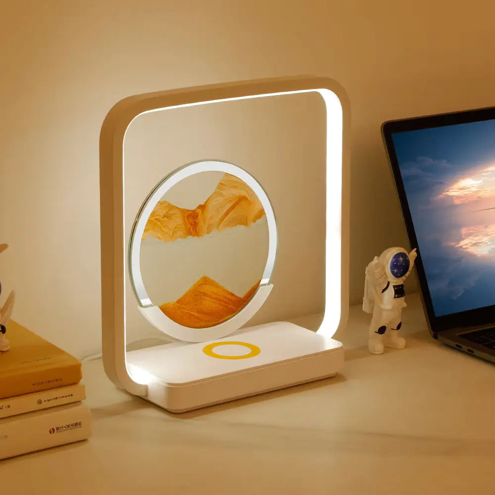 SandX: 3D Quicksand LED Lamp with Wireless Charging & Liquid Motion Art for Relaxing Desk & Bedroom D‚àö¬©cor