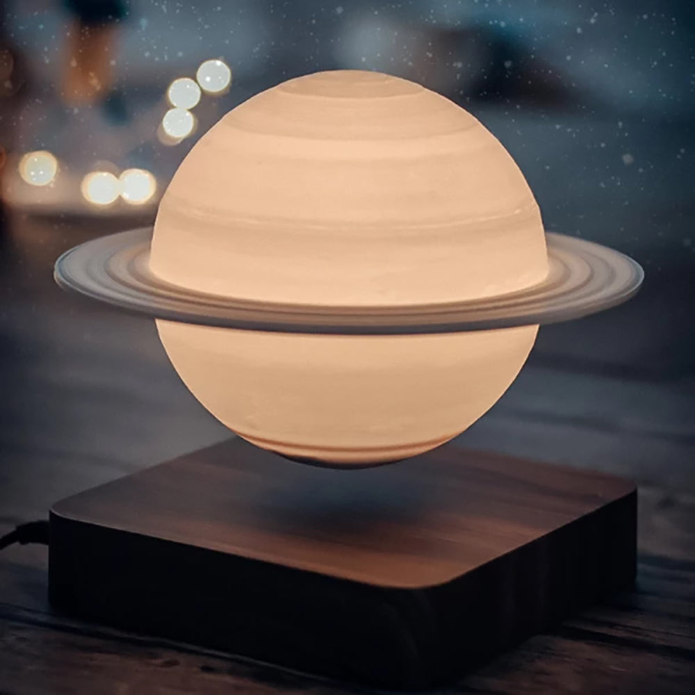 Elysium: 3D Floating Saturn Lamp with Magnetic Levitation, 360¬¨‚àû Rotation & Touch-Control LED for Home & Office D‚àö¬©cor