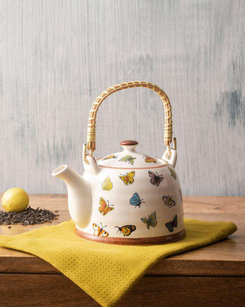 Butterfly Ceramic Tea Kettle