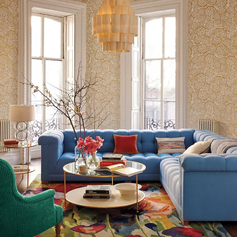 Green Dot Hand Tufted Carpet