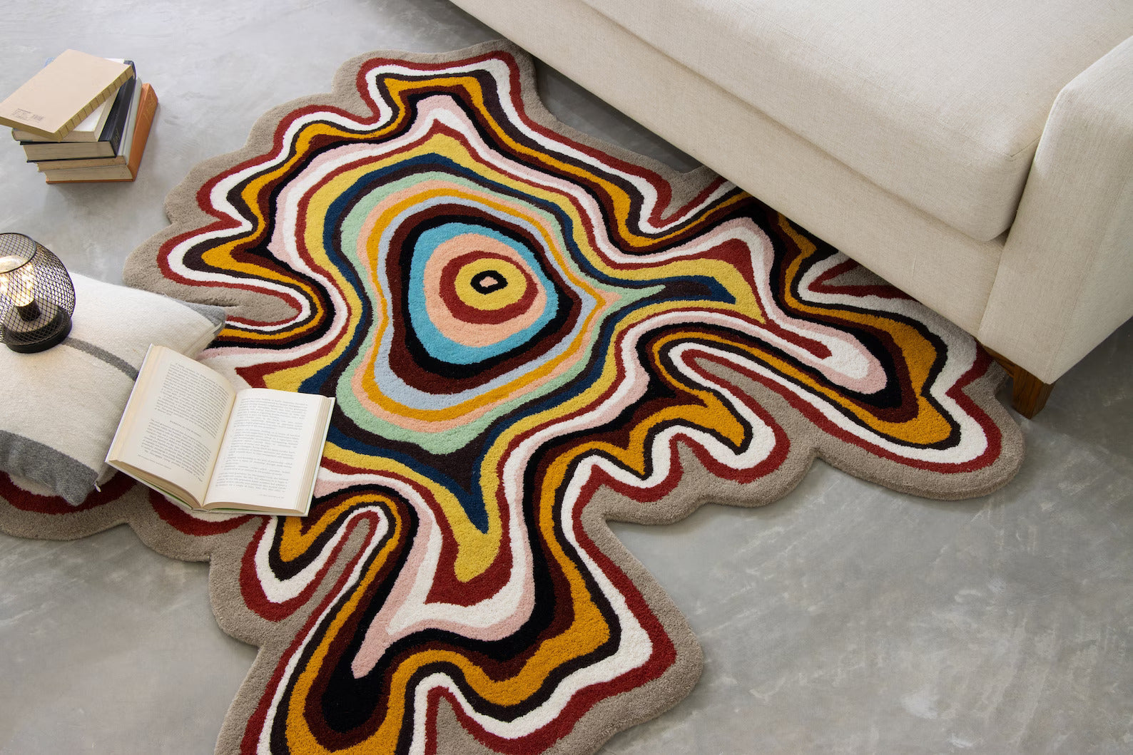 Amoeba irregular shape Hand Tufted handmade carpet