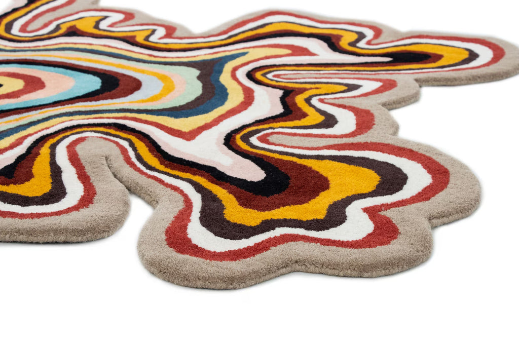 Amoeba Hand tufted area rug Irregular shape carpet