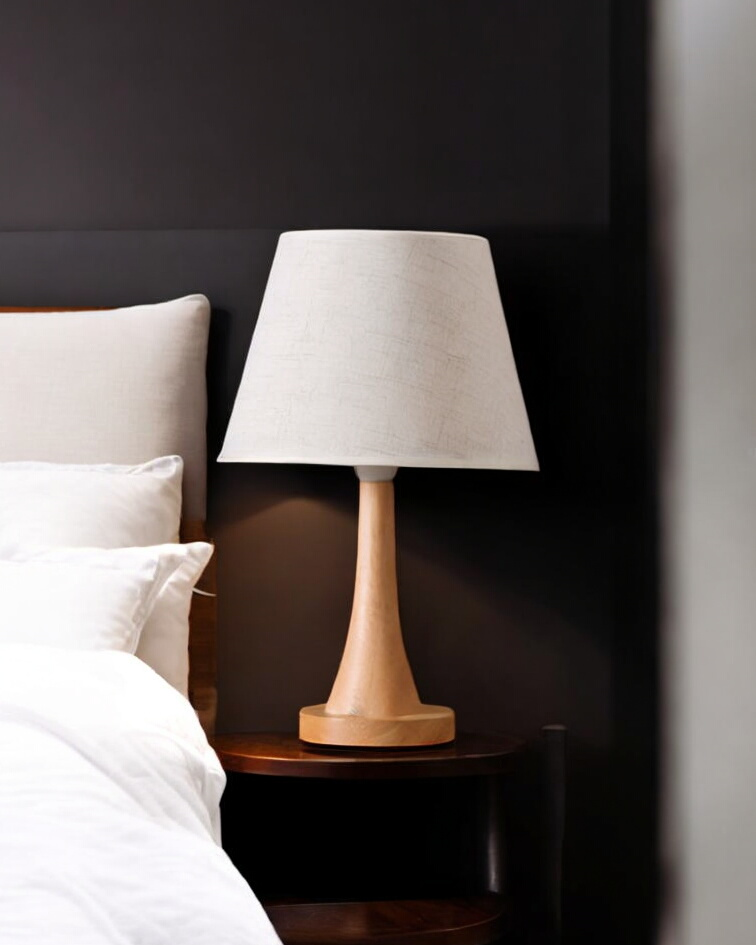 Wood-Accented Table Lamp
