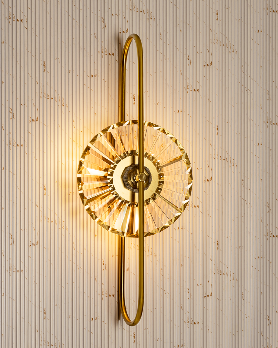 Modern Crystal Disc Wall Light