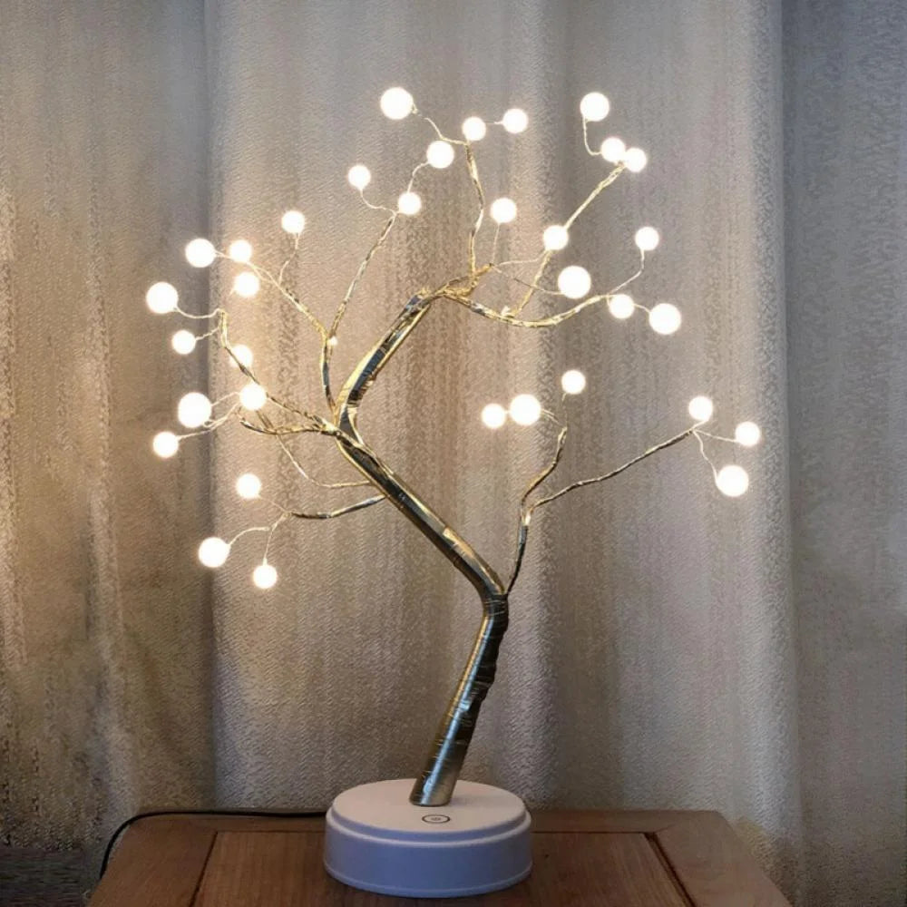 FairyTree: Cozy LED Pearl Tree Lamp with 36 Twinkling Fairy Lights for Bedroom, Wedding & Home D‚àö¬©cor