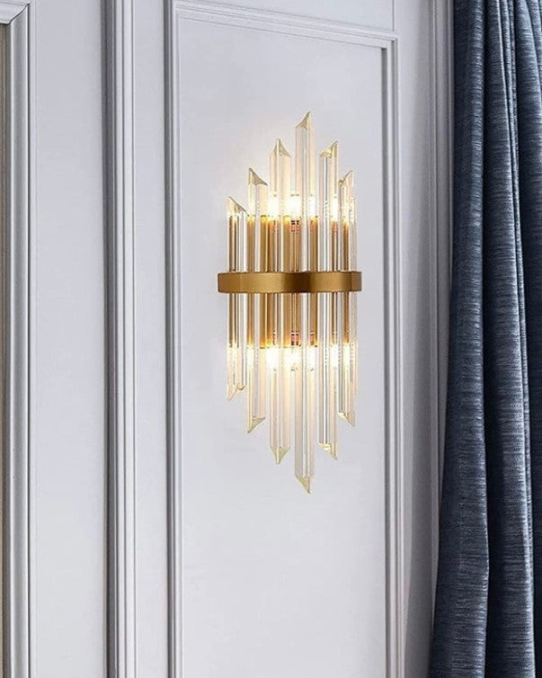 Aurora Crown Crystal Wall Sconce