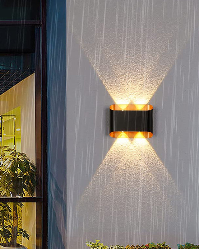 Gleam Edge Outdoor Wall Light - 2 Light