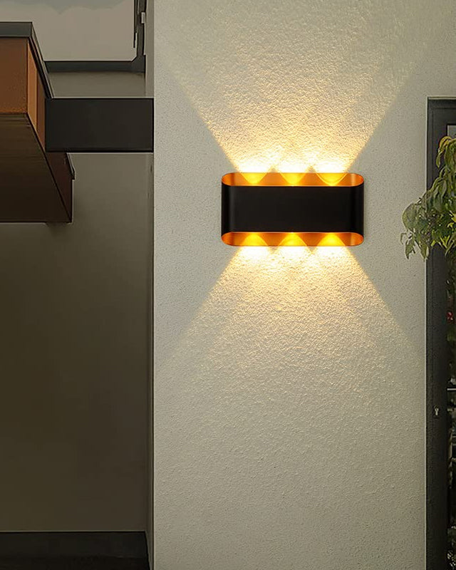 Gleam Edge Outdoor Wall Light - 3 Light