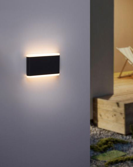 Modern Rectangular Up & Down Outdoor Wall Light