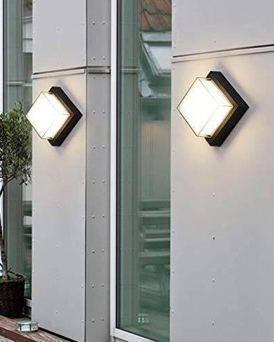 Glow Edge Square Outdoor Wall Light