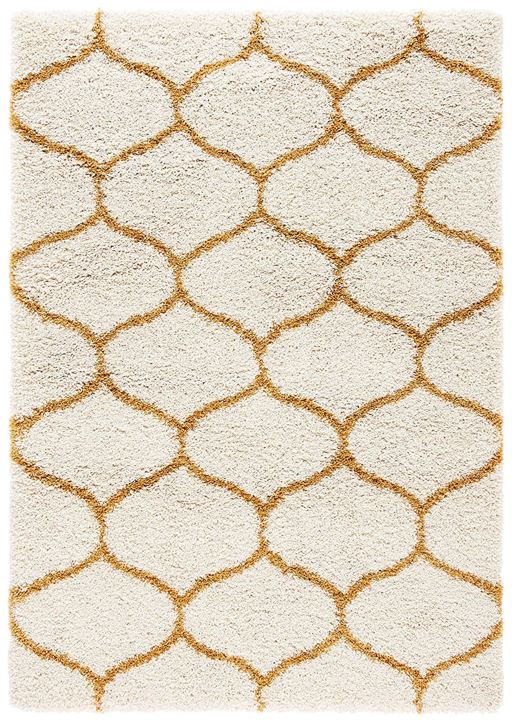 Yellow Triangle Shaggy Carpet