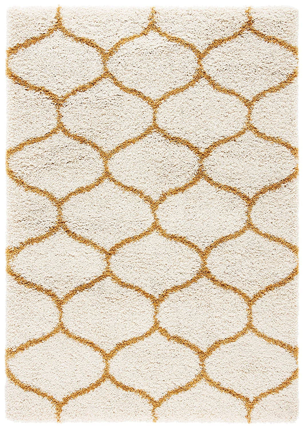 Yellow Triangle Shaggy Carpet