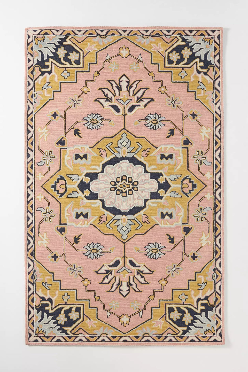 Solace Pink woolen Hand Tufted Carpet