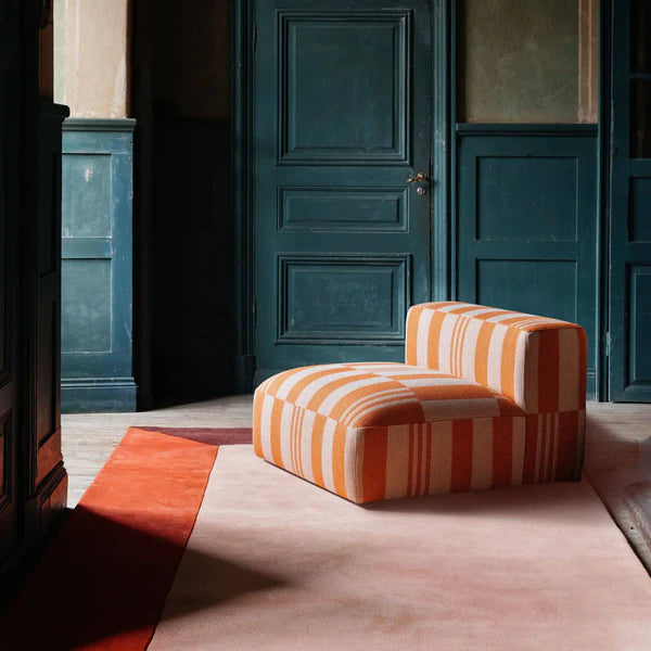3D Box Orange Hand Tufted Carpet